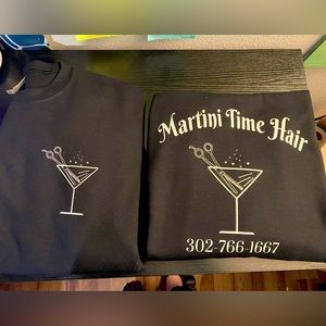 Martini Time Hair Logo Crew Neck Sweatshirt